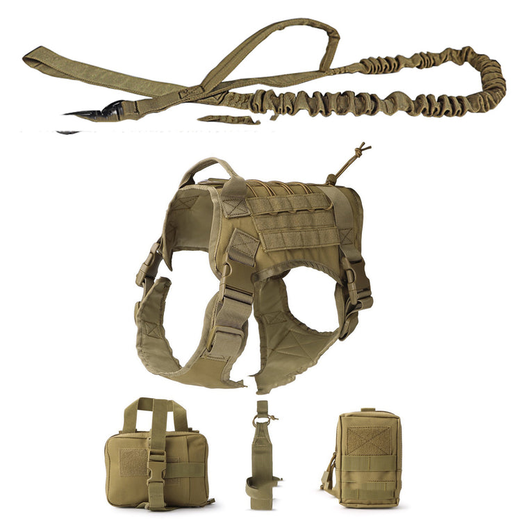 Outdoor Dog Vest Five Piece Suit Tactical Dog Clothing Dog Supplies null