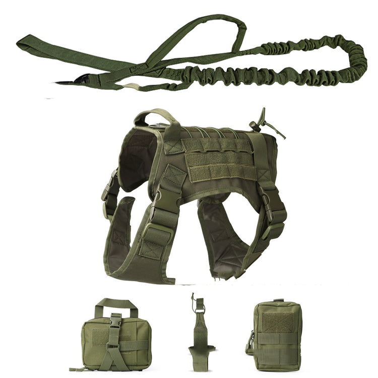 Outdoor Dog Vest Five Piece Suit Tactical Dog Clothing Dog Supplies null
