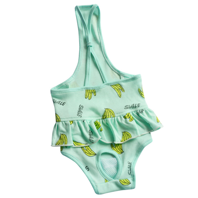 Gray and light green Pet Teddy Little Bitch dog harness physiological pants for small to XL dogs