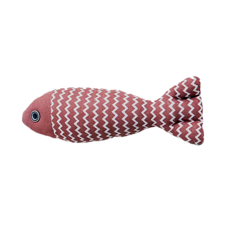 Colorful pet mint fish toy for cats in three random colors
