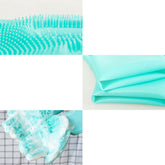 Green silicone dog grooming gloves for pet hair removal and massage
