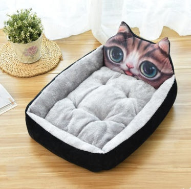 Kennel removable and washable Teddy cartoon pet nest dog bed in multiple sizes for large dogs