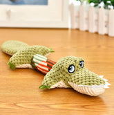 Voice toys plush long-tailed fox and polyester alligator dog chew toys