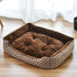 Golden Retriever resting on autumn winter cotton kennel pet supplies dog bed with plush and PP cotton materials