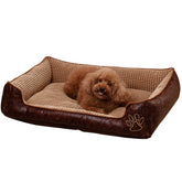 PetZen Washable Pet Bed with removable cover and non-slip base in various sizes