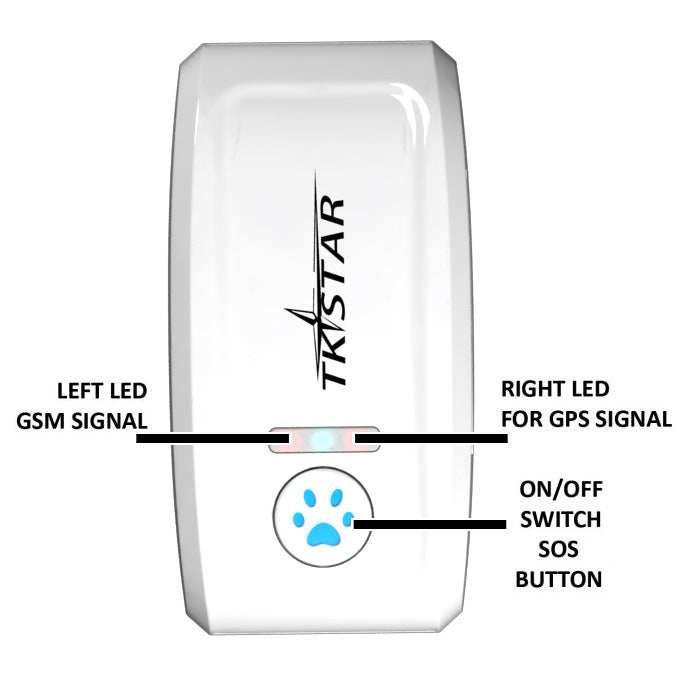 Cat GPS tracker device for pets showing real-time location and geofence alerts