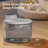 PetZen large capacity pet water fountain with ultra-quiet pump and continuous flow for healthy hydration