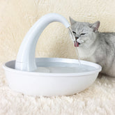 Pet Drinking Fountain Swan design with flowing water for cats and small dogs