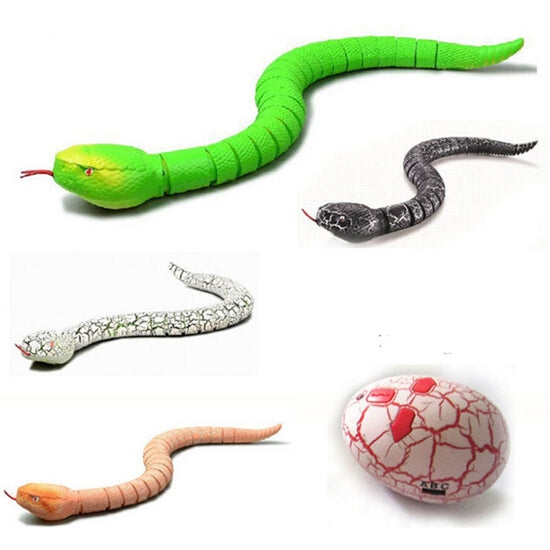 Snake-shaped remote control toy with USB charging and battery pack