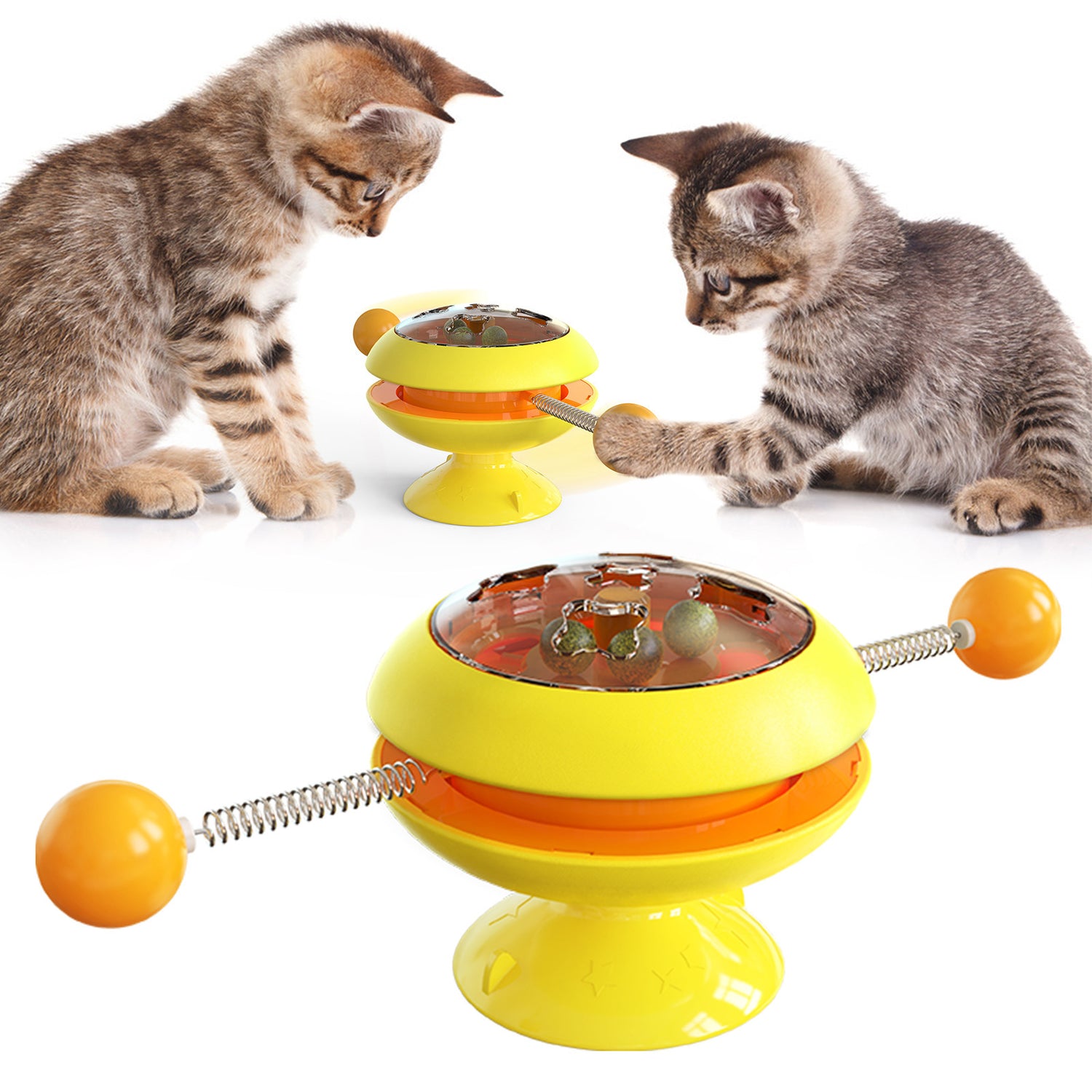 Rotatable Cat Toys Supplies With Catnip Interactive Training Toys For Cats Kitten Cat Accessories Pet Products null