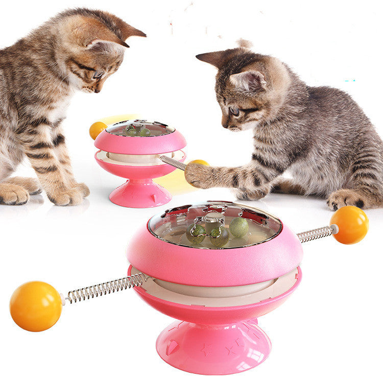 Rotatable Cat Toys Supplies With Catnip Interactive Training Toys For Cats Kitten Cat Accessories Pet Products null