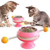 Rotatable Cat Toys Supplies With Catnip Interactive Training Toys For Cats Kitten Cat Accessories Pet Products null