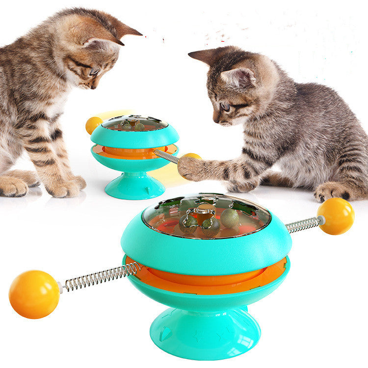 Rotatable Cat Toys Supplies With Catnip Interactive Training Toys For Cats Kitten Cat Accessories Pet Products null