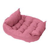 Summer folding dog sofa bed in moonlight gray with soft cloth pet mat for small and medium-sized dogs
