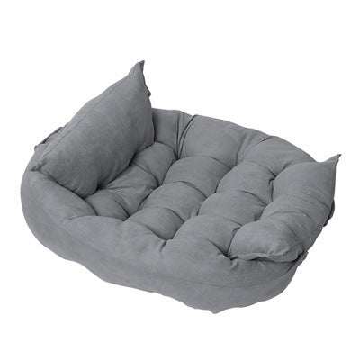 Summer folding dog sofa bed in moonlight gray cloth for small and medium dogs