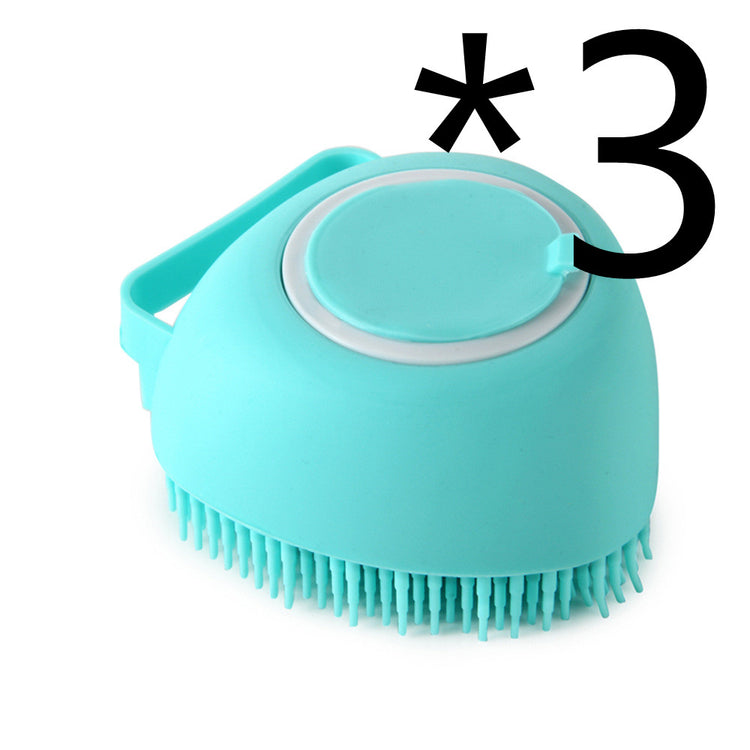 Silicone Dog Bath Massage Gloves Brush Pet Cat Bathroom Cleaning Tool Comb Brush For Dog Can Pour Shampoo Dog Grooming Supplies null