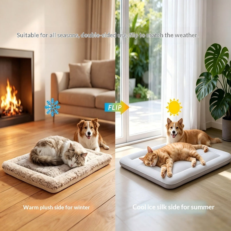 Dog cooling mat in multiple sizes and colors, waterproof polyester fiber for summer heat relief