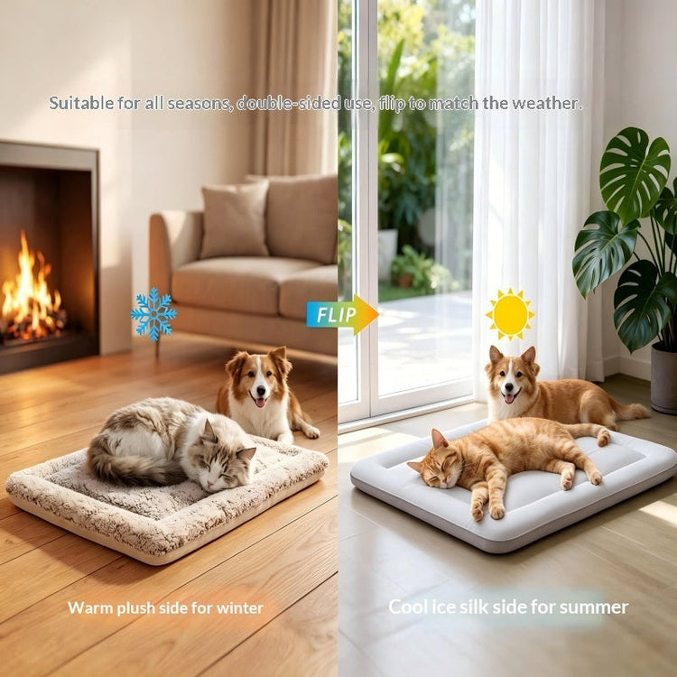 Dog cooling mat in multiple sizes and colors, waterproof polyester fiber for summer heat relief