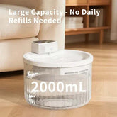PetZen large capacity automatic pet water fountain with ultra-quiet pump and flowing water design