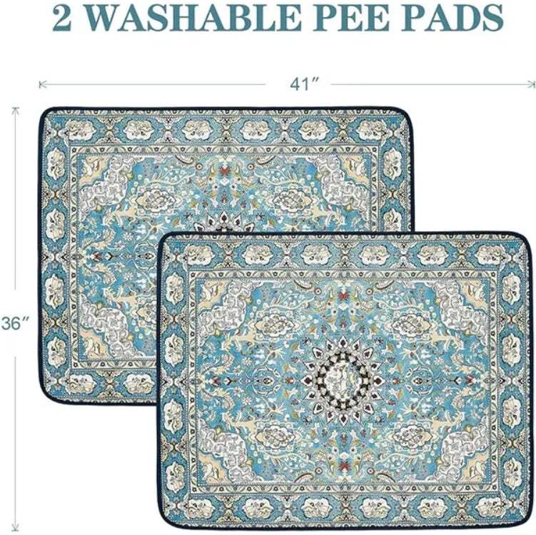 PetZen washable puppy training pads reusable leakproof non-slip absorbent dog pee pads 2 pack