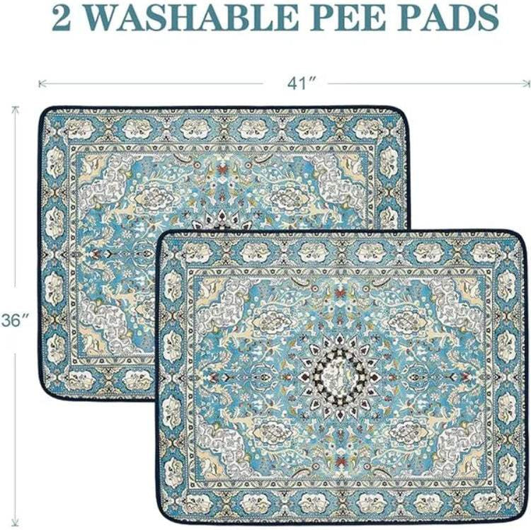 PetZen washable puppy training pads reusable leakproof non-slip absorbent dog pee pads 2 pack