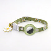 Yellow and green anti loss small pet collars made of PU material for universal pet use