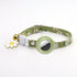 Yellow and green anti loss small pet collars made of PU material for universal pet use