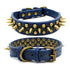 Bronze pointed rivet pet collar made of PU with zinc alloy hardware for dogs
