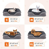 Memory foam pet bed with washable cover and non-slip base for small dogs and cats