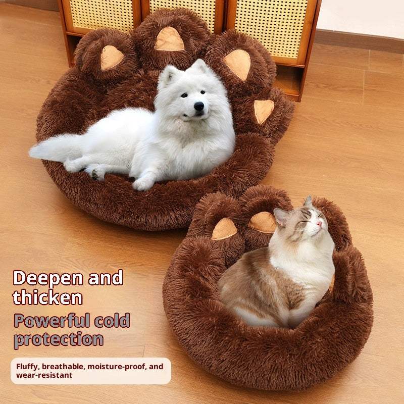 Plush kennel thickened pet bed in various colors and sizes for dogs