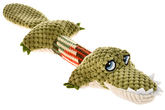 Voice toys plush polyester alligator dog chew toy 40.5cm long