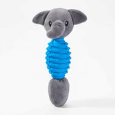 PetZen Chew & Squeak Plush Dog Toy with soft plush and TPR, squeaker inside, available in 6 animal designs