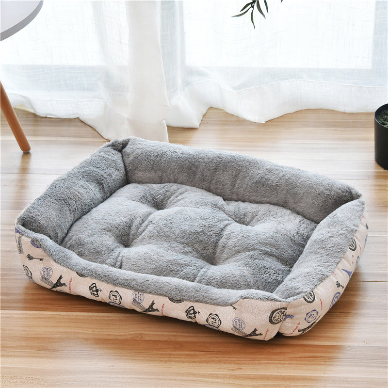 Kennel pet supplies large dog bed with Golden Retriever on autumn winter cotton mat