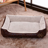 PetZen Washable Corn Wool Pet Bed with removable cover, non-slip suede base, and supportive 3D PP cotton filling in size M to XXL