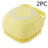Silicone Dog Bath Massage Gloves Brush Pet Cat Bathroom Cleaning Tool Comb Brush For Dog Can Pour Shampoo Dog Grooming Supplies null