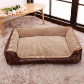 PetZen Washable Pet Bed with removable cover and non-slip base in multiple sizes for pets