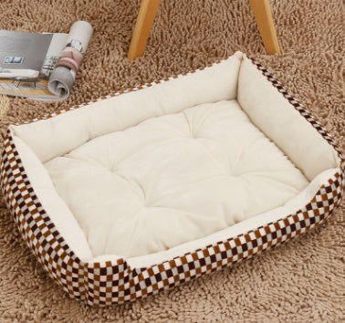 Kennel pet supplies large dog pet nest with Golden Retriever on autumn winter cotton mat