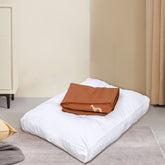 Waterproof pet bed with removable washable cat litter mat in silver gray and matcha colors