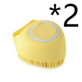 Silicone Dog Bath Massage Gloves Brush Pet Cat Bathroom Cleaning Tool Comb Brush For Dog Can Pour Shampoo Dog Grooming Supplies null