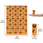Green continuous roll dog poop bags made of biodegradable HDPE and EPI material