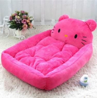 Removable and washable kennel teddy cartoon pet nest dog bed in multiple sizes for large dogs