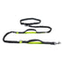 Fluorescent nylon harness collar jogging adjustable pet leash in green, orange, and light blue colors
