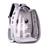 Breathable pet backpack carrier for cats and dogs in multiple colors with cartoon design