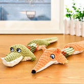 Voice toys plush alligator chew dog toy made of polyester material