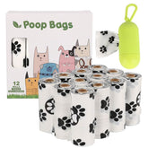 Green continuous roll dog poop bags made of biodegradable HDPE and EPI material