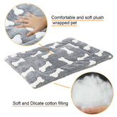 Self-warming soft fleece cat and dog bed mat with non-slip backing and washable design