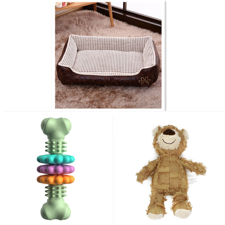 PetZen Washable Pet Bed with removable cover and non-slip base in various sizes for pets