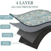 PetZen premium washable puppy training pads reusable leak-proof soft absorbent flannel non-slip bottom in tie-dye style