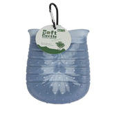Blue 2 in 1 dog paw cleaner cup with soft silicone bristles for pet foot washing and grooming