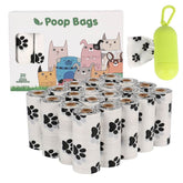 Green rolls of continuous dog poop bags made of HDPE and EPI biodegradable material